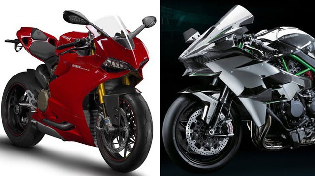 Ducati 1199 Panigale và Kawasaki Ninja H2 - Cuộc đối đầu của những siêu mô tô tiền tỉ