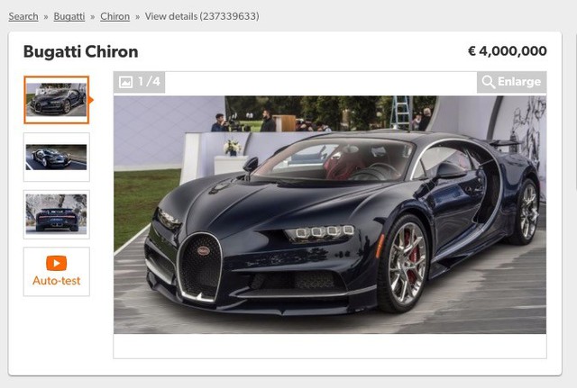 Bugatti Chiron chưa từng lăn bánh được rao bán với giá 95 tỷ Đồng - Ảnh 2.