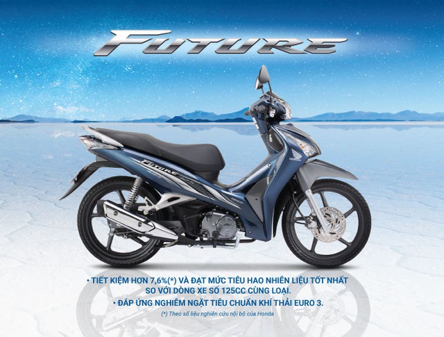 
Honda Future FI 125cc đáp ứng được tiêu chuẩn khí thải EURO 3.

