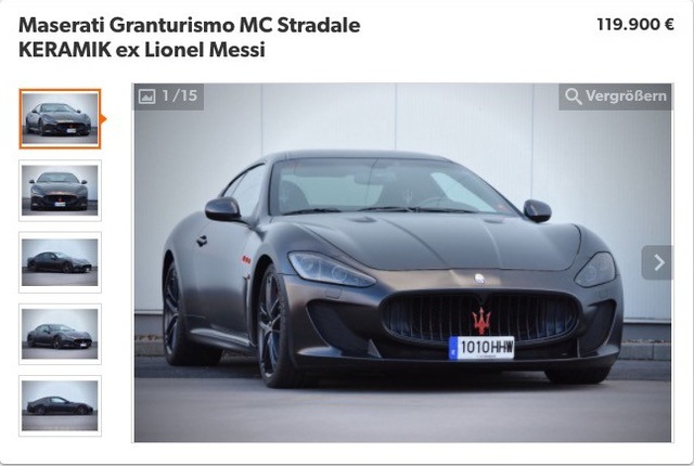 Maserati GranTurismo MC Stradale của Lionel Messi bị hét giá trên thị trường xe cũ - Ảnh 1.