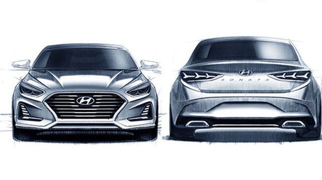Sedan cỡ trung Hyundai Sonata 2018 lần đầu tiên hiện nguyên hình - Ảnh 2. Sedan cỡ trung Hyundai Sonata 2018 lần đầu tiên hiện nguyên hình - Ảnh 2.