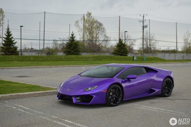 Diện kiến Lamborghini Huracan màu tím nổi bần bật - Ảnh 7.
