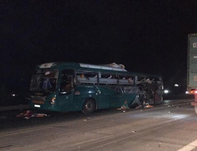 Xe khách Ka Long phát nổ ở Bắc Ninh - Ảnh 1.
