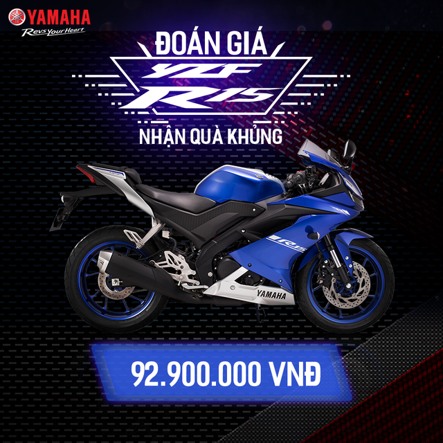 Yamaha R15 chốt giá bán chính hãng 92,9 triệu đồng - Ảnh 1.