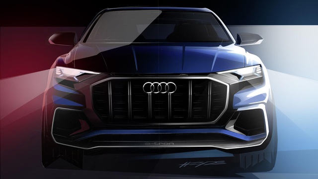 SUV hạng sang Audi Q8 E-tron cạnh tranh với BMW X6 tiếp tục được hé lộ