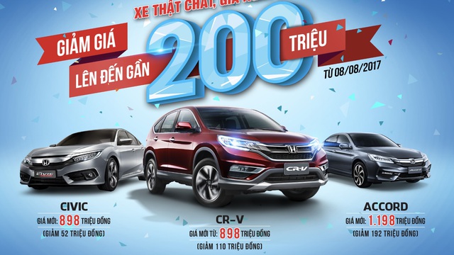 Tham vọng chiếm lĩnh thị trường, ô tô Honda giảm giá gần 200 triệu