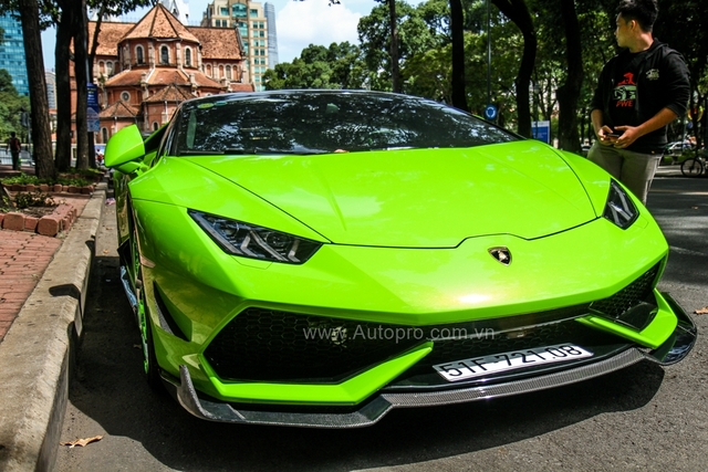 Siêu xe Lamborghini Huracan xanh cốm của đại gia kín tiếng Sài thành độ khủng - Ảnh 5.