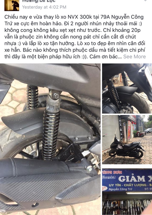 Người dùng tự chữa bệnh cong giảm xóc sau của Yamaha NVX 155 - Ảnh 4. Người dùng tự chữa bệnh cong giảm xóc sau của Yamaha NVX 155 - Ảnh 4.