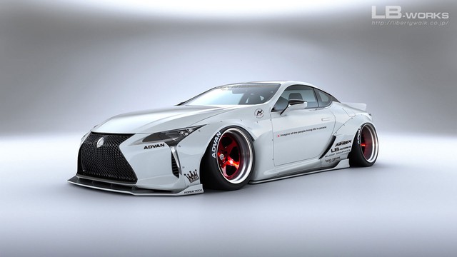 Lexus LC500 độ Liberty Walk hạ gầm ôm sát mặt đất - Ảnh 2.