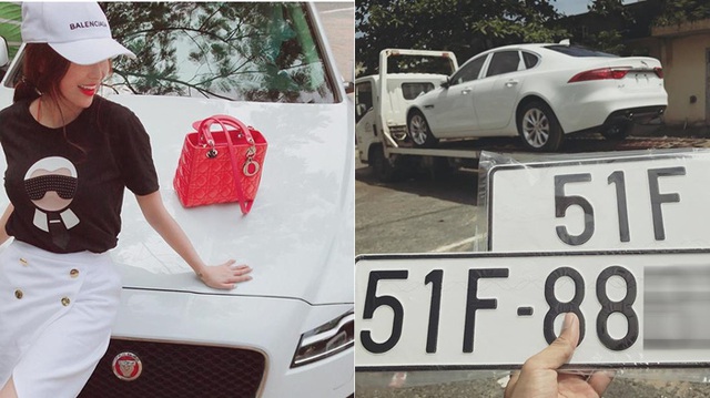 Xe sang Jaguar XF Minh "Nhựa" mua tặng vợ đã có biển số