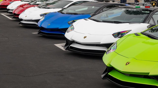 12 chiếc siêu xe hàng hiếm Lamborghini Aventador SV đủ màu sắc xuất hiện tại Mỹ - Ảnh 3.