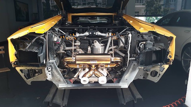 Lamborghini Aventador biển tứ quý 9 độ pô IPE trong nhà Cường Đô-la - Ảnh 3.