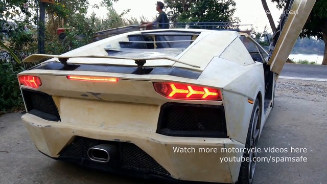 Không đủ tiền, nông dân tự chế siêu xe Lamborghini mui trần với động cơ xe máy - Ảnh 1.