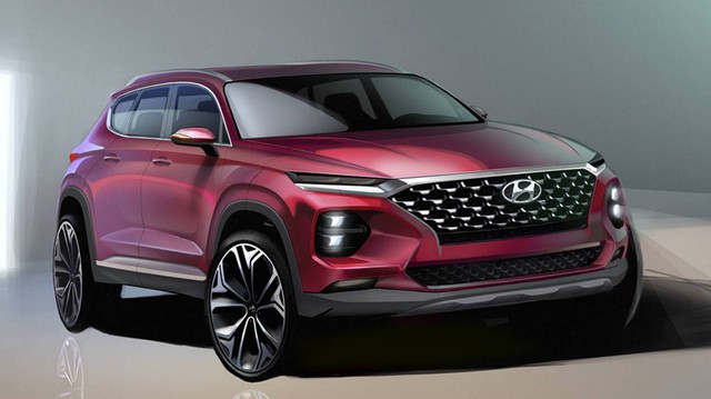 Hyundai Santa Fe thế hệ mới lần đầu lộ diện ảnh phác thảo