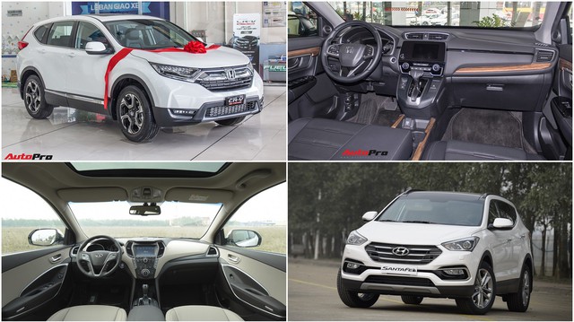 SUV 7 chỗ, chọn Honda CR-V 2018 hay Hyundai Santa Fe 2017?
