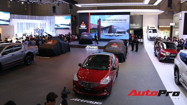 Toàn cảnh gian hàng Mitsubishi tại triển lãm ô tô Việt Nam 2018