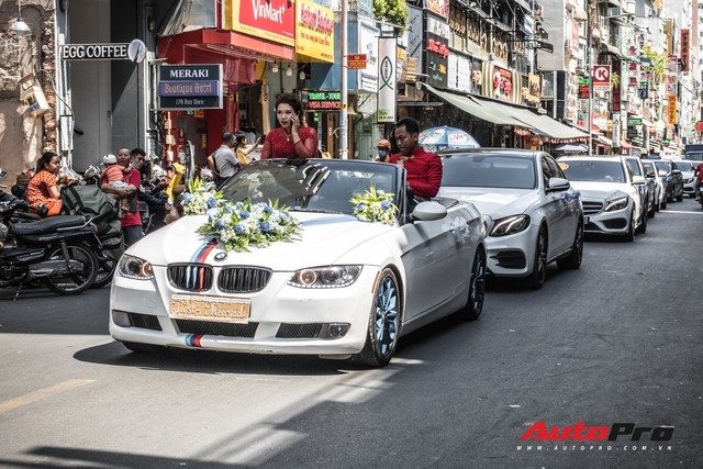 Rước dâu tại Sài Gòn: Khi cô dâu chú rể đi BMW nhưng bạn bè lại thích Mercedes-Benz - Ảnh 1.