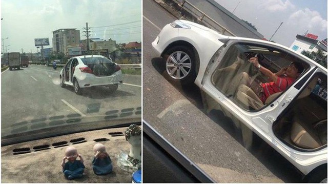 Hình ảnh chiếc ô tô "bao mát" khiến người đi đường giật mình thảng thốt