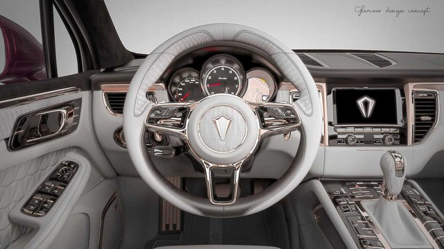 Nội thất vàng hồng cho dân chơi iPhone sở hữu Porsche Macan