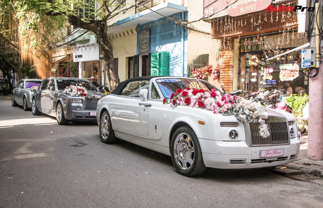 Đám cưới khủng tại Hà Nội: 3 xe Rolls-Royce, 2 siêu xe Lamborghini và Maybach hàng hiếm rước dâu - Ảnh 5.