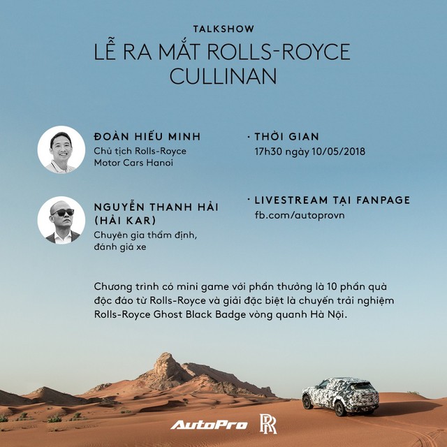 17:30 chiều nay, livestream lễ ra mắt Rolls-Royce Cullinan với người nổi tiếng - Ảnh 1.