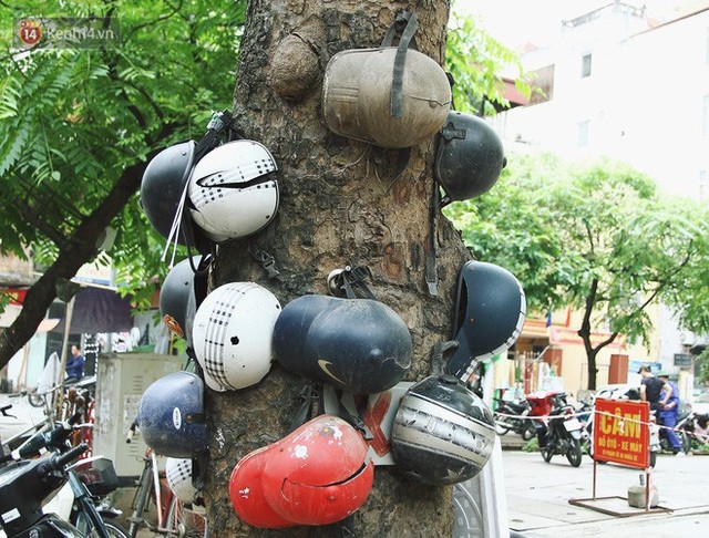 Chuyện về cụ ông Hà Nội phía sau cây cổ thụ treo hàng chục chiếc mũ bảo hiểm sứt mẻ trên đường Trần Hưng Đạo - Ảnh 6.