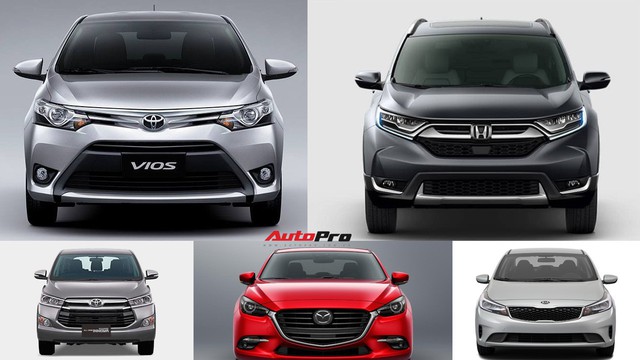10 xe bán chạy nhất tháng 4/2018: Honda CR-V chông chênh trên top 2