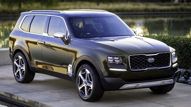 SUV 7 chỗ hoàn toàn mới Kia Telluride lần đầu xuất hiện ngoài đời thực