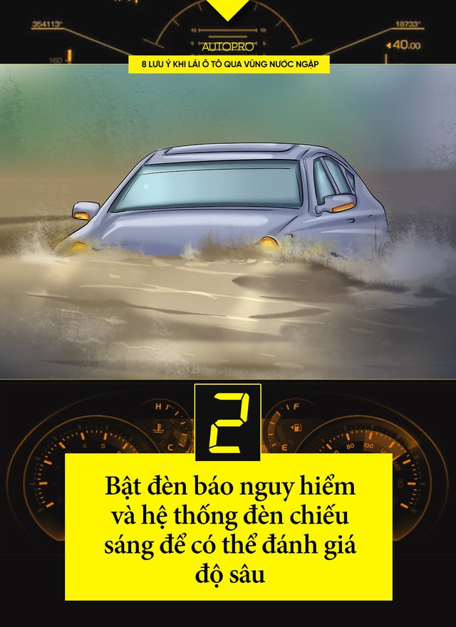 8 lưu ý khi lái xe ô tô qua nước ngập - Ảnh 2.