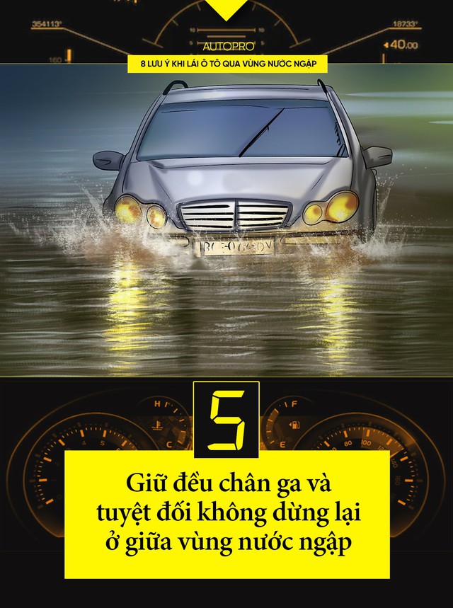 8 lưu ý khi lái xe ô tô qua nước ngập - Ảnh 5.