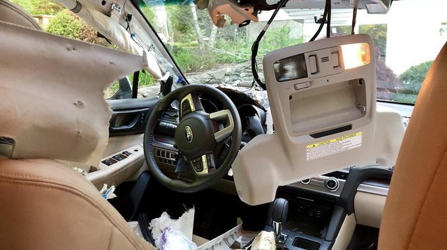 Quên khóa cửa xe, chủ xe méo mặt vì bị gấu lẻn vào phá tan nội thất