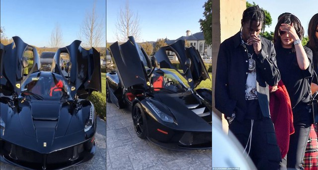 Em gái út của Kim siêu vòng 3 khoe Ferrari LaFerrari triệu USD được Travis Scott tặng - Ảnh 2.