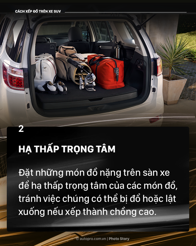 [Photo Story] Đây là các cách xếp đồ gọn gàng trên SUV mà bạn cần biết - Ảnh 2.