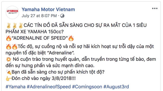Yamaha Exciter 2018 sắp ra mắt sẽ vẫn sử dụng động cơ 150 cc thay vì loại 155 cc? - Ảnh 1. Yamaha Exciter 2018 sắp ra mắt sẽ vẫn sử dụng động cơ 150 cc thay vì loại 155 cc? - Ảnh 1.