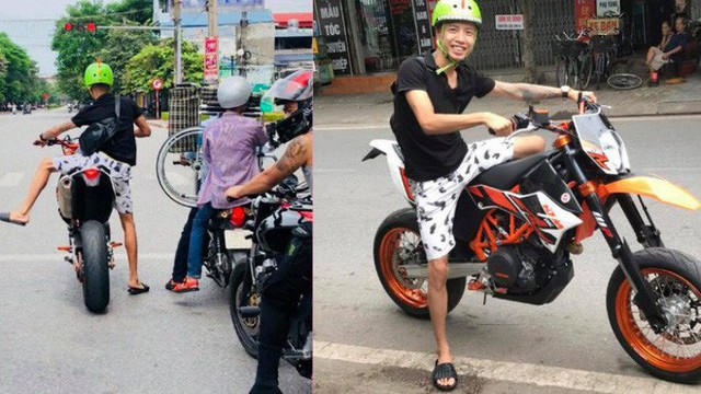 Chân ngắn nhưng đam mê xe phân khối lớn, thanh niên tạo nên hình ảnh hài hước trên phố