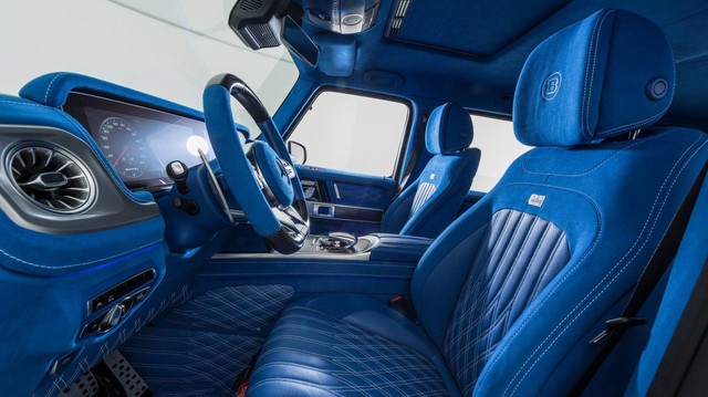 Nội thất Mercedes-AMG G63 siêu nổi: Chỉ toàn màu xanh trời