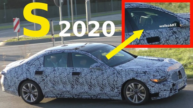 Mercedes-Benz S-Class 2020 lộ diện: Màn hình giải trí khổng lồ, tay nắm cửa biến mất?