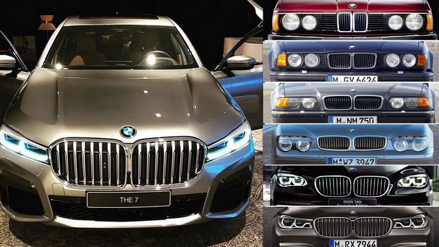 Nhìn lại thay đổi bộ mặt BMW 7-Series qua từng thế hệ: Đèn thu nhỏ còn 'lỗ mũi' lớn dần