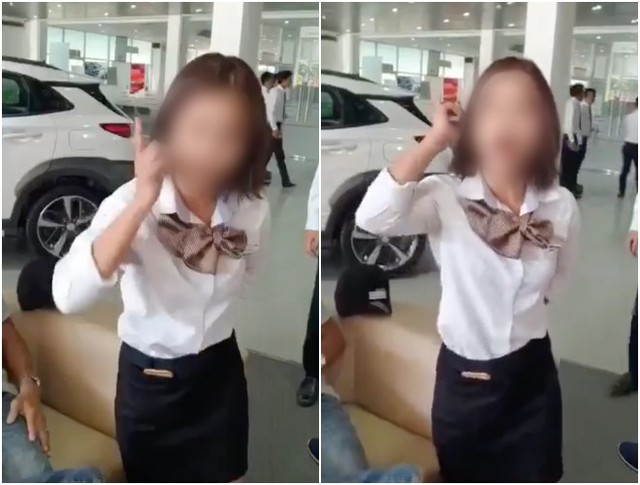 Xôn xao clip nữ nhân viên đại lý xe ô tô Hyundai vén váy, tranh cãi gay gắt với khách hàng - Ảnh 2.