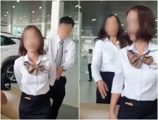 Xôn xao clip nữ nhân viên đại lý xe ô tô Hyundai vén váy, tranh cãi gay gắt với khách hàng - Ảnh 3.