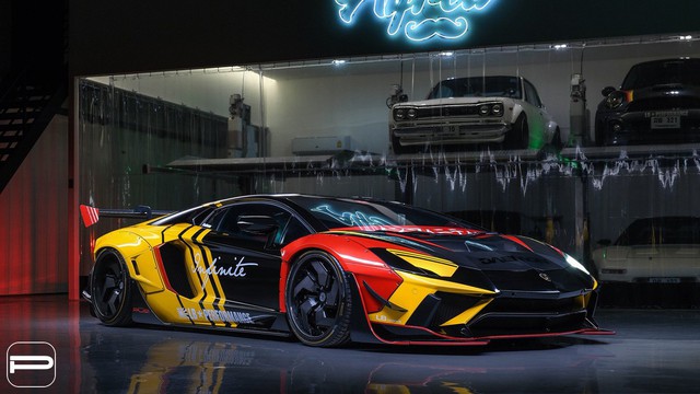 Lamborghini Aventador rực rỡ sắc màu với bản độ Liberty Walk