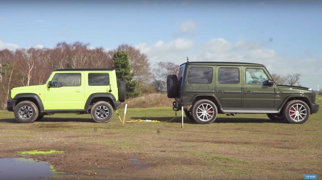 Mercedes-AMG G63 kéo co với 'tiểu G-Class' Suzuki Jimny và cái kết thú vị
