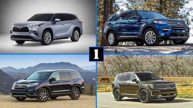 So sánh Toyota Highlander vs Kia Telluride vs Ford Explorer vs Honda Pilot: Cuộc chiến không khoan nhượng