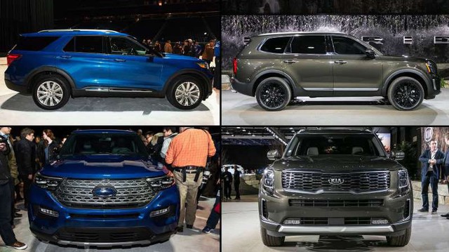 So găng bộ đôi SUV hot sắp về Việt Nam Kia Telluride vs Ford Explorer: Kẻ tám lạng người nửa cân