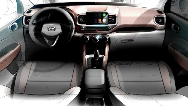 Hyundai Venue - Đàn em Kona lộ diện ảnh phác thảo mới: Khó tin khác biệt nội/ngoại thất - Ảnh 2.