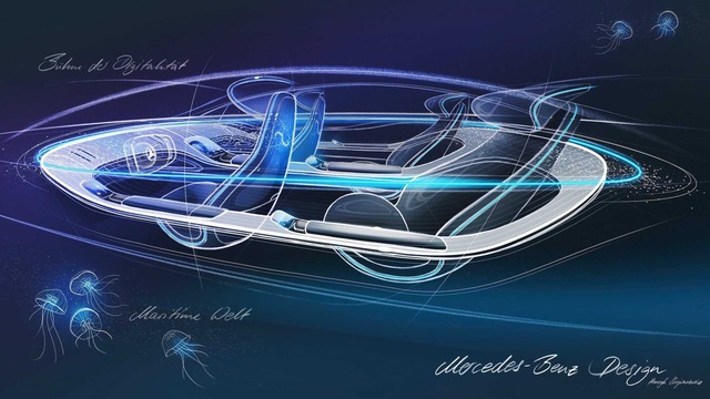 Mercedes nhá hàng nội thất EQ Concept đối đầu Porsche Taycan: Đậm chất xe tương lai - Ảnh 4.