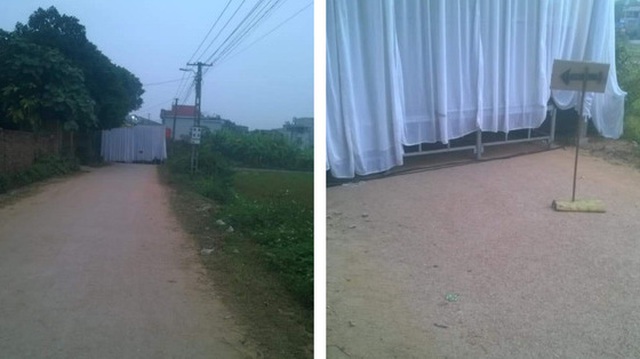 Rạp dựng giữa đường và tấm biển chỉ dẫn khiến tài xế "cười ra nước mắt"