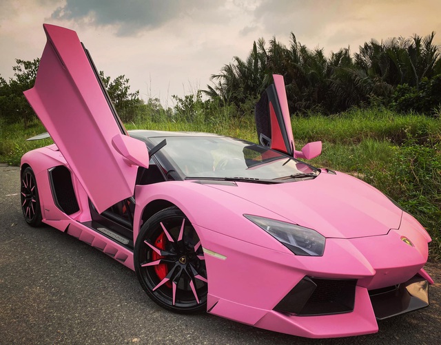 Vừa mua Lamborghini Aventador biển số tứ quý 9, nữ doanh nhân Việt lập tức đổi màu xe sang hồng cực chói loá - Ảnh 3.