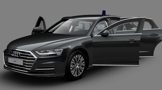 Ra mắt Audi A8 L Security: Bọc thép, khó cháy, chống đạn, khử độc, bảo vệ khách VIP
