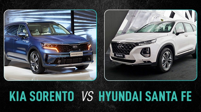 Chênh hơn 100 triệu đồng, chọn Kia Sorento 2021 bị kêu đắt hay Hyundai Santa Fe thuộc đời cũ